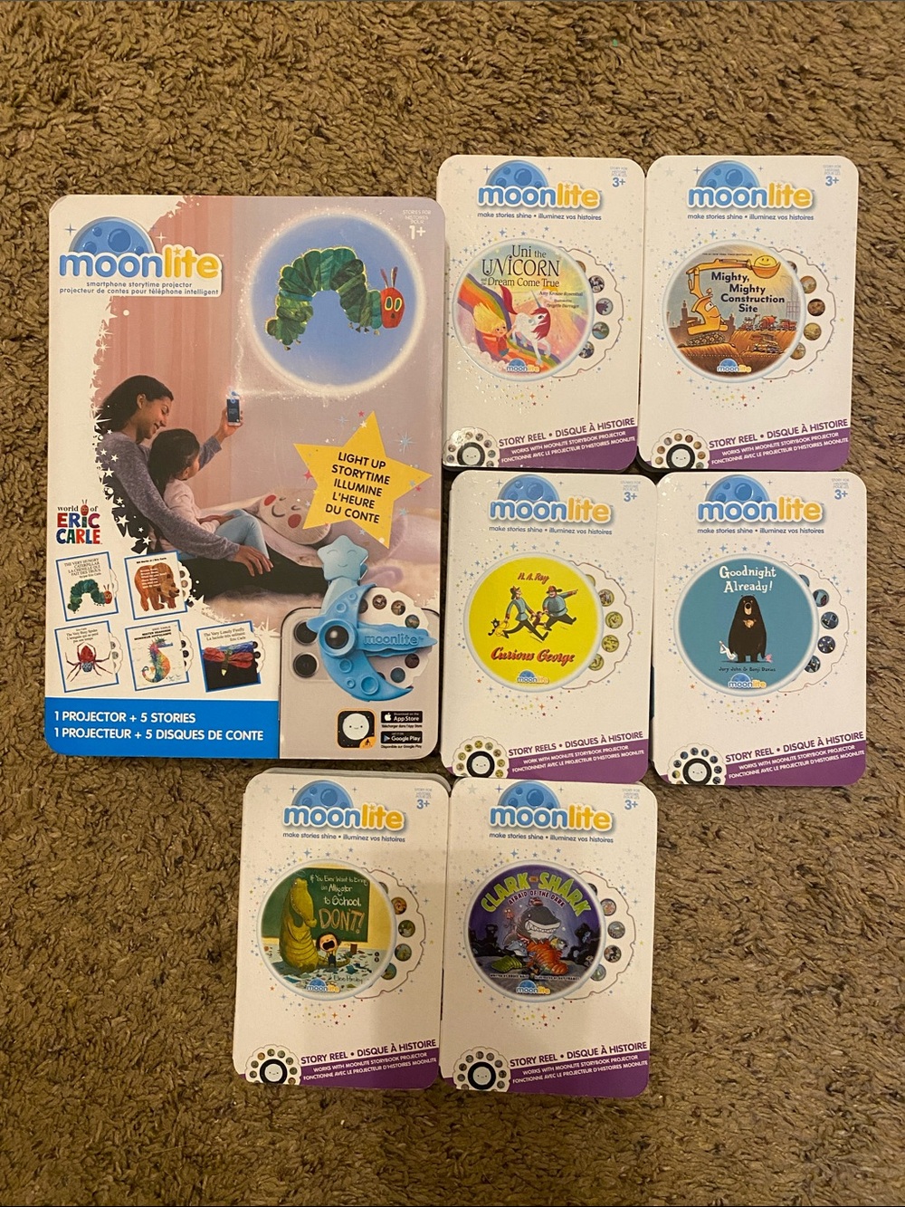 Moonlite Kids Storytime Projector with Blue Projector and Story Discs